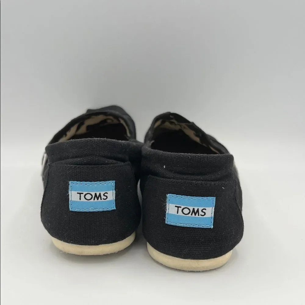 Toms Slip On Black Canvas Slip-On Shoes W12